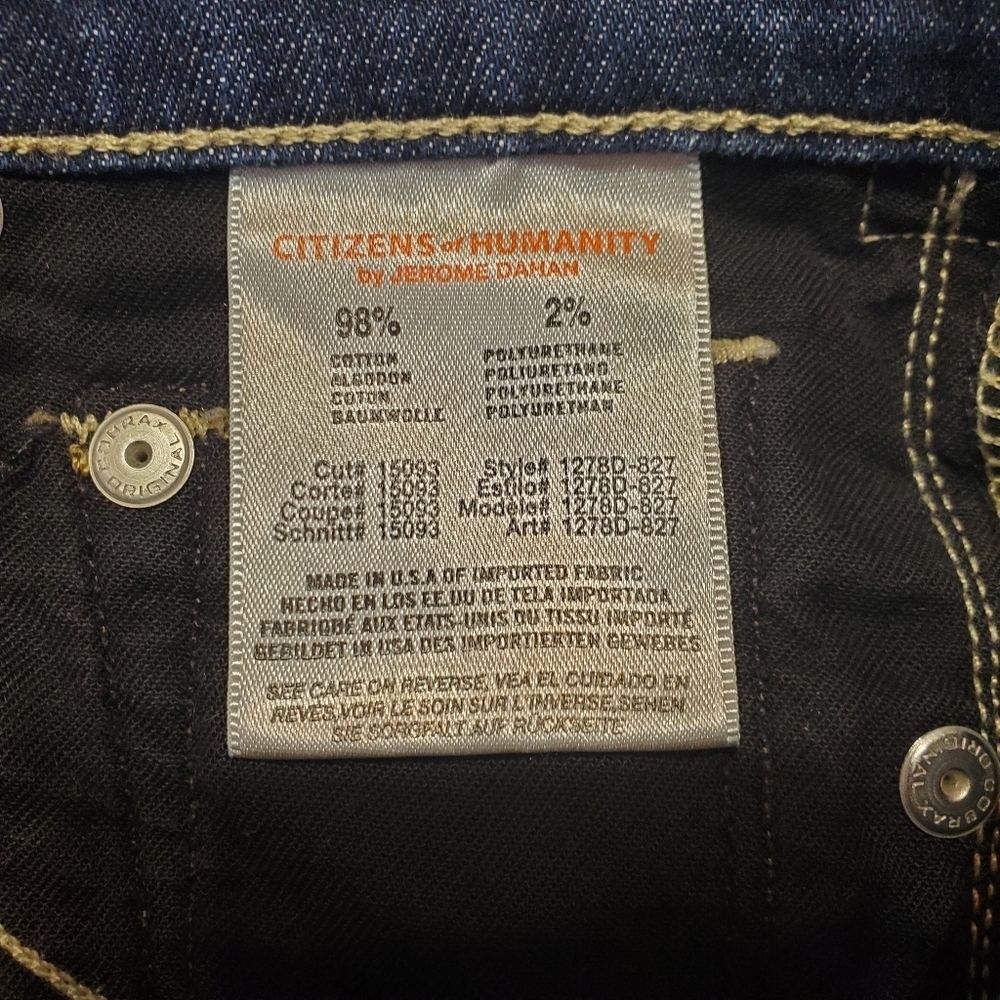 Citizens of Humanity COH Women's Ava Stretch Jeans Low Rise Straight Leg 25 - Picture 6 of 10